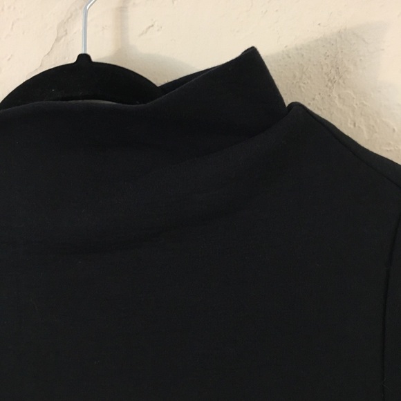 In Good Company Mock Neck Stretch Dress 100% Cotton Jersey Small Black - Picture 4 of 8